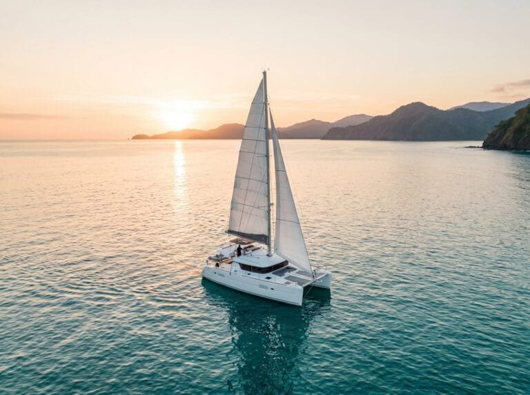 Paseo en catamarán al atardecer